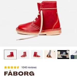 Duckfeet Red Lace-Up Women's Boots - like New!